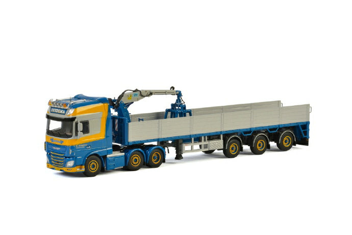 Zuidema DAF XF SUPER SPACE CAB 6x2 TWIN STEER BRICK TRAILER - 3軸 トラック/建設機械模型 工事車両 WSI 1/50 ミニチュア