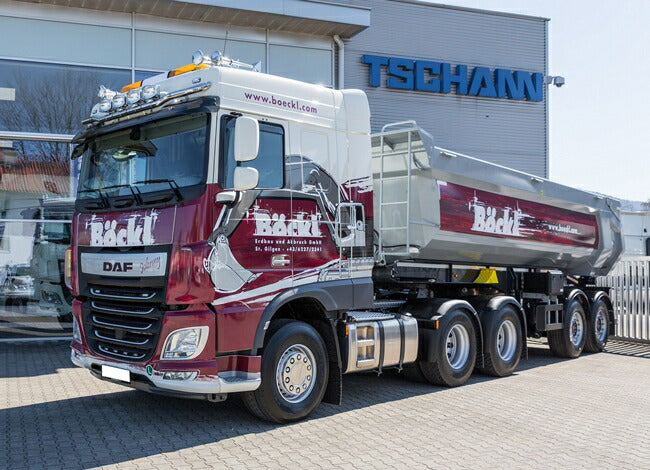 【予約】2018年1-3月以降発売予定Bockl　DAF XF SC Halfpipe Tipperダンプ トレーラートラック  建設機械模型 工事車両 WSI 1/50 ミニチュア