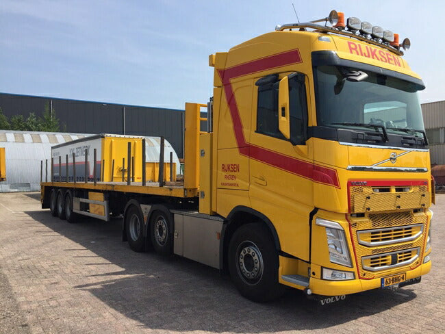 【予約】4-6月以降発売予定Rijksen Transport Volvo FH4 Globetrotter Flatbed Trailer3軸トラック  建設機械模型 工事車両 WSI 1/50 ミニチュア