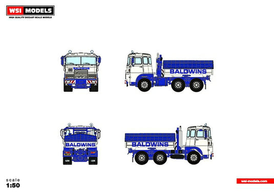 【予約】4-6月以降発売予定Baldwins Crane Hire FTF F Serie Ballast Boxトラック  建設機械模型 工事車両 WSI 1/50 ミニチュア
