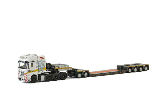 FTG Felber Transport Mercedes Benz Actros Giga Space Nooteboom lowloader  /WSI  1/50 ミニチュア 建設機械模垁E工事車両