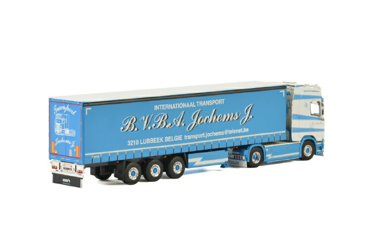 ギャラリービューアに画像をロードする, Transport Jochems SCANIA S HIGHLINE CS20H CURTAINSIDE / TAUTLINER TRAILER - 3軸 トラック トラクタ/建設機械模型 工事車両 WSI 1/50 ミニチュア
