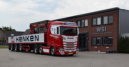 【予約】4-6月以降発売予定Henken Scaniaスカニア S Normal CS20N ブリックトレーラー3軸トラック  建設機械模型 工事車両 WSI 1/50 ミニチュア