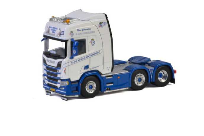 Klaus Michaelsen; SCANIAスカニア R HIGHLINE | CR20H 6X2 TWINSTEER トラックトラクタ /建設機械模型 工事車両 WSI 1/50 ミニチュア
