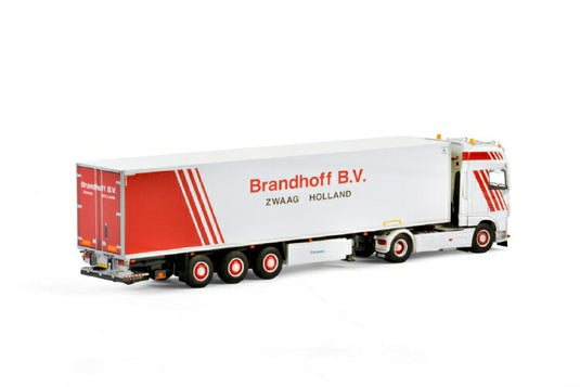 Brandhoff B.V. DAF XF SSC Facelift 2017  リーファートレーラー Carrier3軸トラック  建設機械模型 工事車両 WSI 1/50 ミニチュア