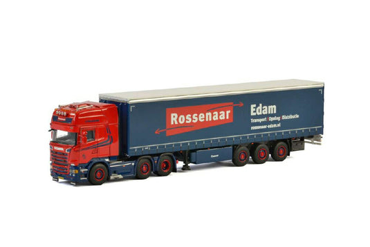 Rossenaar Edam Scania R Streamline Topline curtainside semitrailer  /WSI  1/50 ミニチュア 建設機械模垁E工事車両