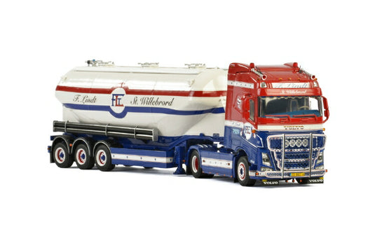 F. Lindt Transport VOLVO FH4 GLOBETROTTER 4x2 BULK TRAILER | OMEPS - 3軸 トラック/建設機械模型 工事車両 WSI 1/50 ミニチュア