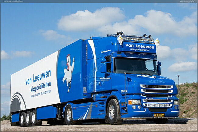 【予約】4-6月以降発売予定Van Leeuwen Scaniaスカニア T6 Torpedo Topline リーファートレーラー Carrier3軸トラック  建設機械模型 工事車両 WSI 1/50 ミニチュア