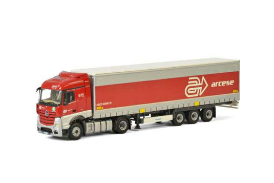 Arcese Mercedes Benz Actros MP4 Stream Space curtainside semitrailer  /WSI  1/50 ミニチュア 建設機械模垁E工事車両