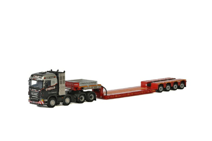 O'Neills SCANIA R5 HIGHLINE 8x4 LOWLOADER EURO - 4軸 トラック /建設機械模型 工事車両 WSI 1/50 ミニチュア