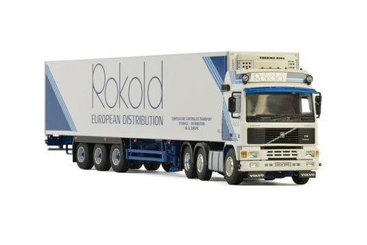 Rokold VOLVO F12 6x2 TWIN STEER リーファートレーラー - 3軸トラック /建設機械模型 工事車両WSI 1/50 ミニチュア