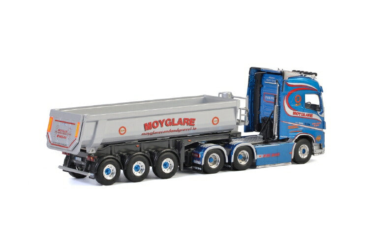 ギャラリービューアに画像をロードする, Moyglare VOLVO FH4 GLOBETROTTER 6x2 TAG AXLE TIPPER TRAILER HALF PIPE - 3軸 ダンプ/建設機械模型 工事車両 WSI 1/50 ミニチュア
