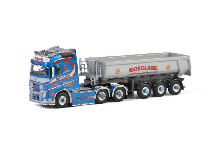 ギャラリービューアに画像をロードする, Moyglare VOLVO FH4 GLOBETROTTER 6x2 TAG AXLE TIPPER TRAILER HALF PIPE - 3軸 ダンプ/建設機械模型 工事車両 WSI 1/50 ミニチュア
