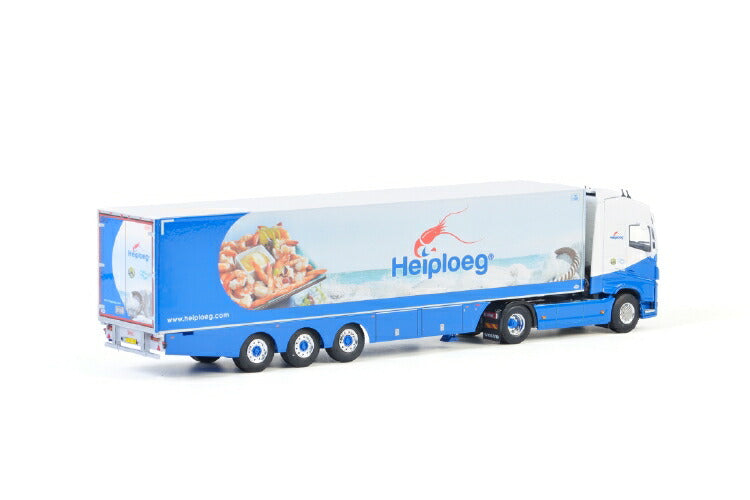 ギャラリービューアに画像をロードする, Heiploeg; VOLVO FH4 GLOBETROTTER 4x2 リーファートレーラー - 3軸トラック /建設機械模型 工事車両 WSI 1/50 ミニチュア
