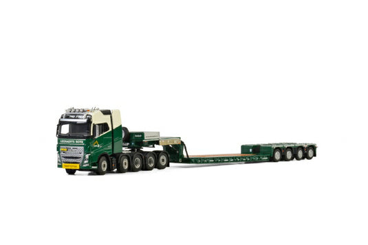 Leenaerts Born; VOLVO FH4 GLOBETROTTER 10x4 低床 - 4軸トレーラー /建設機械模型 工事車両 WSI 1/50 ミニチュア