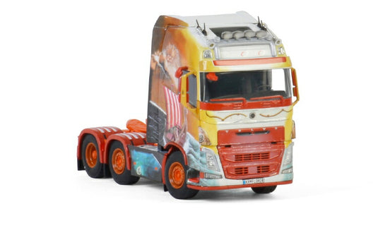 Floro; VOLVO FH4 GLOBETROTTER XL 6x2 TWIN STEER トラックトラクタ /建設機械模型 工事車両 WSI 1/50 ミニチュア