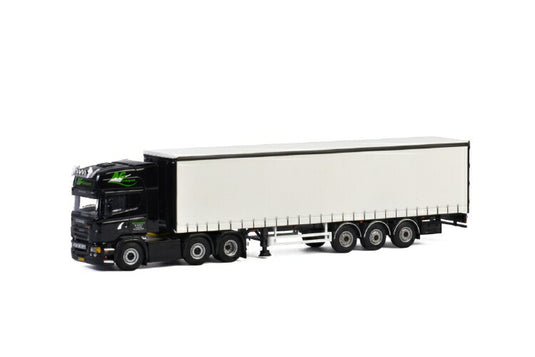 AG Transport SCANIA R5 TOPLINE CURTAINSIDE / TAUTLINER TRAILER - 3 軸トラック /建設機械模型 工事車両 WSI 1/50 ミニチュア