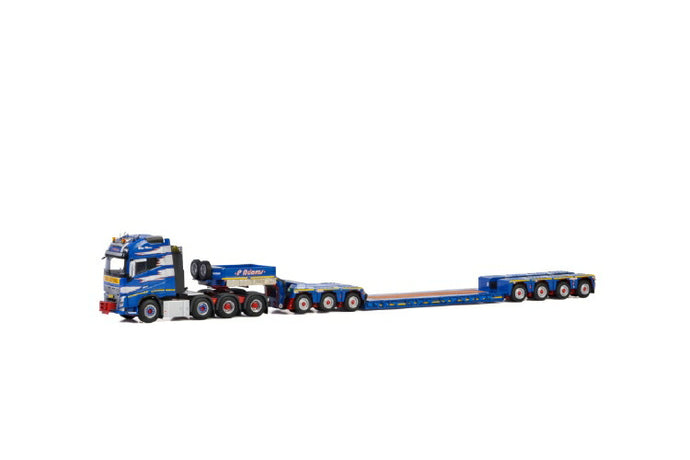 P. Adams VOLVO FH4 GLOBETROTTER XL 8x4 LOWLOADER 4軸 + DOLLY 3軸トラック /建設機械模型 工事車両WSI 1/50 ミニチュア