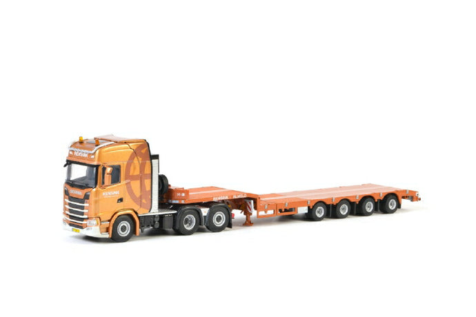 Rensink SCANIA S HIGHLINE CS20H 6x2 TAG AXLE SEMI LOWLOADER - 4軸 トラック トラクタ/建設機械模型 工事車両 WSI 1/50 ミニチュア