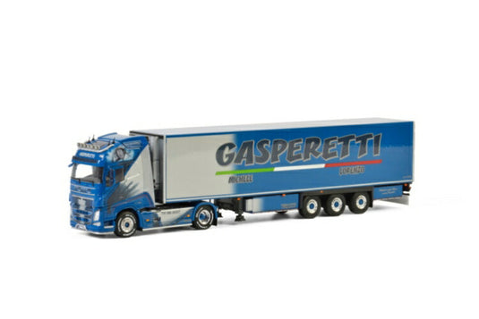 Gasperetti; VOLVO FH4 GLOBETROTTER XL 4x2 リーファートレーラー  3軸トラック /建設機械模型 工事車両 WSI 1/50 ミニチュア