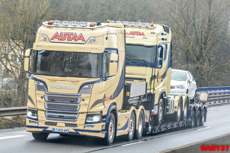 ギャラリービューアに画像をロードする, 【予約】10-12月以降発売予定Autaa SCANIAスカニア R HIGHLINE CR20H 6x2 TWIN STEER LOWLOADER - 3軸トラック /建設機械模型 工事車両WSI 1/50 ミニチュア
