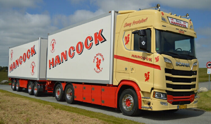 【予約】2019年4-6月以降発売予定Hancock SCANIA S HIGHLINE CS20H 6x2 TAG AXLE RIGED TRUCK DRAWBAR REFRIGERATED - 4軸 トラック /建設機械模型 工事車両 WSI 1/50 ミニチュア