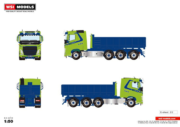 ギャラリービューアに画像をロードする, 【予約】2019年1-3月以降発売予定Nordic Crane VOLVO FH4 SLEEPER CAB 8x4 HOOKLIFT SYSTEM + HOOKLIFT CONTAINER 15M3トラック /建設機械模型 工事車両 WSI 1/50 ミニチュア
