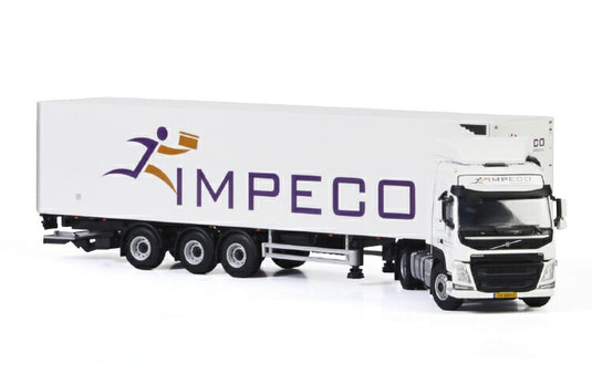 Impeco Couriers VOLVO FM4 GLOBETROTTER 4X2 BOX TRAILER - 3軸トラック  /建設機械模型 工事車両 WSI 1/50 ミニチュア