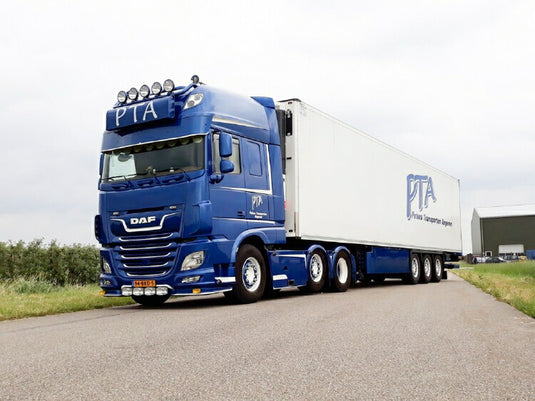 【予約】2019年4-6月以降発売予定P.T.A. DAF XF SUPER SPACE CAB 4x2 リーファートレーラー - 3軸 トラック /建設機械模型 工事車両 WSI 1/50 ミニチュア