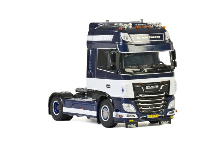 ギャラリービューアに画像をロードする, Dion van Nierop Transport; DAF XF SUPER SPACE CAB MY2017 4x2 トラックトラクタ /建設機械模型 工事車両 WSI 1/50 ミニチュア
