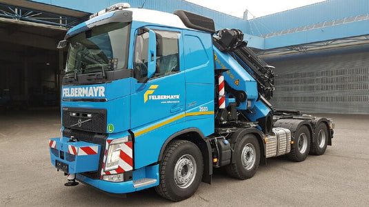 【予約】2019年4-6月以降発売予定Felbermayr VOLVO FH4 SLEEPER CAB 8x4 PALFINGER PK78002 SH + JIB トラック /建設機械模型 工事車両 WSI 1/50 ミニチュア