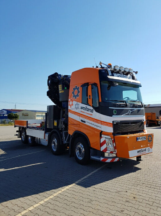 【予約】2019年1-3月以降発売予定Weiland VOLVO FH4 GLOBETROTTER 8x2 TAG AXLE PALFINGER PK 92002 SH + JIBトラック  /建設機械模型 工事車両 WSI 1/50 ミニチュア