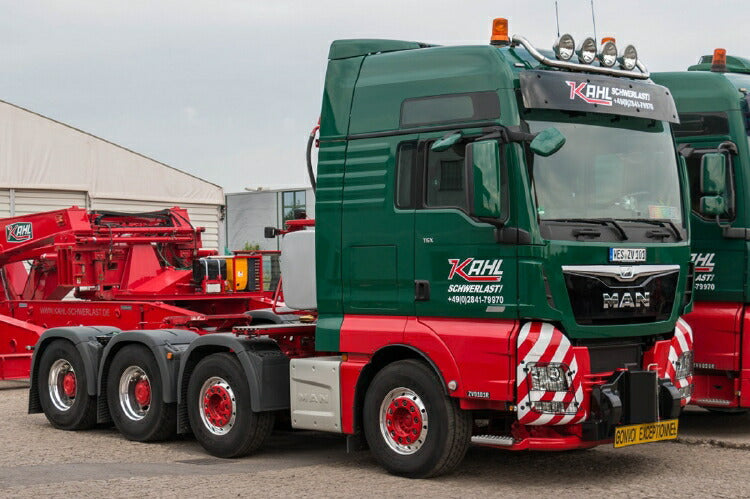 ギャラリービューアに画像をロードする, 【予約】2019年6-8月以降発売予定Kahl Schwerlast MAN TGX XXL EURO 6 LOWLOADER 4軸 + DOLLY 2軸 トラックトレーラー /建設機械模型 工事車両 WSI 1/50 ミニチュア
