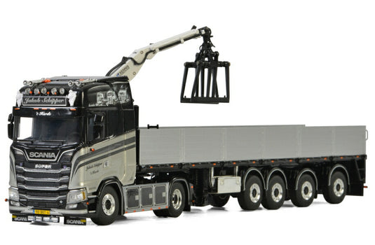 Jakob Schipper SCANIA S HIGHLINE CS20H 4x2 BRICK TRAILER - 4軸 トラック /建設機械模型 工事車両 WSI 1/50 ミニチュア