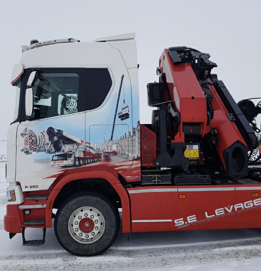 【予約】10-12月以降発売予定S.E. Levage SCANIAスカニア R NORMAL CR20N 6X4 + PALFINGER PK 65002 SH | JIB + MCO-PX - 5軸 トレーラー /建設機械模型 工事車両 WSI 1/50 ミニチュア