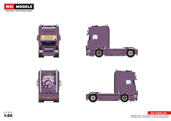 【予約】12月以降発売予定Karatsiolis SCANIA STREAMLINE TOPLINE 4X2トラック 建設機械模型 工事車両WSI 1/50 ミニチュア