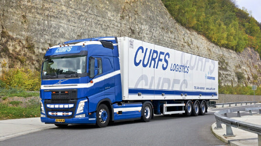 【予約】12月以降発売予定Curfs Transport VOLVO FH4 GLOBETROTTER 4X2 リーファートレーラー 3軸トラック 建設機械模型 工事車両WSI 1/50 ミニチュア