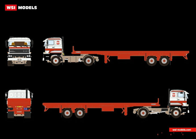 【予約】2020年1-3月以降発売予定Transports Bialek et Fils DAF 3600 4x2 CLASSIC FLAT BED TRAILER - 2軸 トラック トレーラー/建設機械模型 工事車両 WSI 1/50 ミニチュア