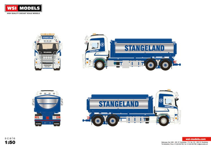 【予約】5-8月以降発売予定SCANIA STREAMLINE HIGHLINE 6X2 TAG AXLE HOOKLIFT SYSTEM + HOOKLIFT コンテナ ASPHALT トラック WSI 1/50 建設機械 模型ミニカー  はたらく車重機