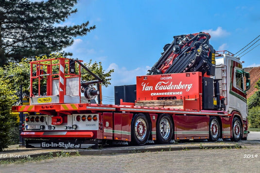 【予約】2020年1-3月以降発売予定Transport Van Caudenberg SCANIA R NORMAL | CR20N 8X2 PALFINGER PK 92002 SH | JIB トラック/建設機械模型 工事車両 WSI 1/50 ミニチュア