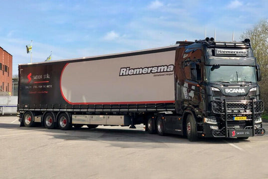 【予約】2020年1-3月以降発売予定Riemersma SCANIA S HIGHLINE | CS20H 6X2 TAG軸 BOX TRAILER  3軸 トラック トレーラー/建設機械模型 工事車両 WSI 1/50 ミニチュア