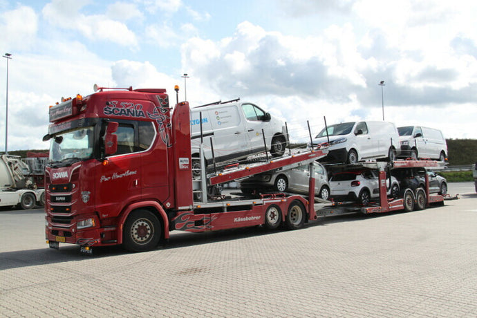 【予約】12月以降発売予定SCANIA S HIGHLINE | CS20 6X2 CAR TRANSPORTER - 3 AXLE WSI 1/50 建設機械 模型ミニカー  はたらく車重機 トラック　キャリアカー 積車