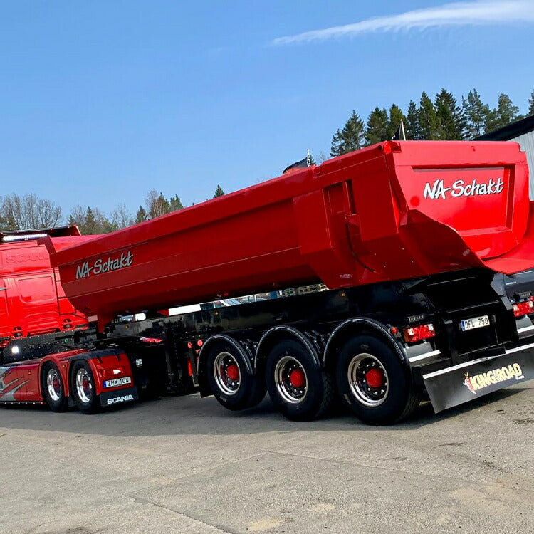 ギャラリービューアに画像をロードする, 【予約】5-8月以降発売予定SCANIA R HIGHLINE  CR20H 6X2 TAG AXLE HALF PIPE TIPPER TRAILER 3軸 トラック WSI 1/50 建設機械 模型ミニカー  はたらく車重機
