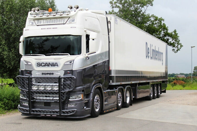 【予約】2021年2月以降発売予定De Lindenborg SCANIA S HIGHLINE CS20H 6X2 TWINSTEER リーファートレーラー3軸トラック トレーラー /WSI 1/50 建設機械 模型ミニカー  はたらく車 重機