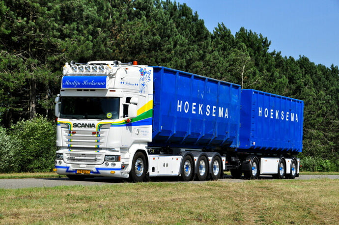 【予約】2021年1月-3月以降発売予定Hoeksema SCANIA STREAMLINE TOPLINE 8X2 TAG AXLE RIGED | TRUCK | DRAWBAR | HOOKLIFT SYSTEM + CONTAINER 40M3トラック  /WSI 1/50 建設機械 模型ミニカー  はたらく車