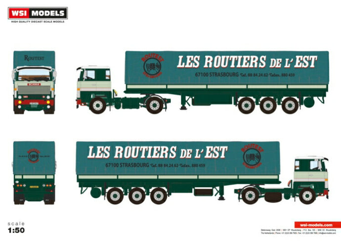 【予約】2021年4-6月以降発売予定SCANIA 1 SERIES 4X2 CURTAINSIDE TRAILER | CLASSIC - 3 AXLEトラック  /WSI  建設機械模型 工事車両 1/50 ミニチュア