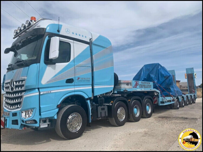 【予約】2021年1-3月以降発売予定Cepelludo MERCEDES-BENZ AROCS MP4 SLT BIG SPACE 8X4 SEMI LOW LOADER  RAMPS 5軸 トラック トレーラー  /WSI  建設機械模型 工事車両 1/50 ミニチュア