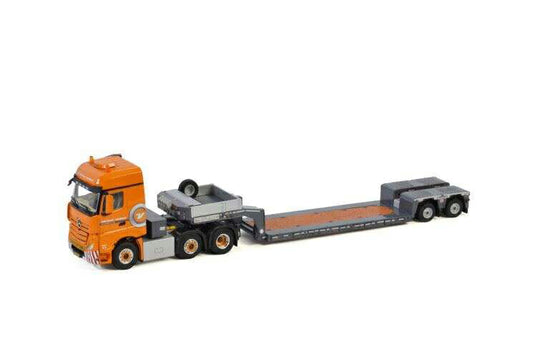 V.D. Vlist Twente Mercedes Benz Actros MP4 Bigspace Lowloader  /WSI  1/50 ミニチュア 建設機械模垁E工事車両