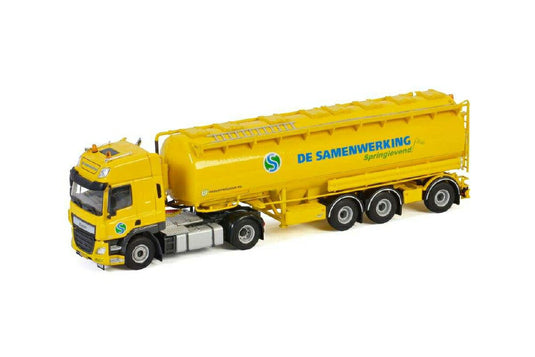De Samenwerking DAF CF Space Cab Bulktrailer Animal Feed  /WSI  1/50 ミニチュア 建設機械模垁E工事車両