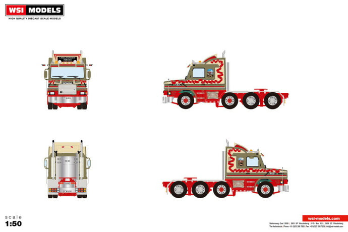 【予約】10-12月以降発売予定Midtst?l  SCANIA 3 SERIES TORPEDO 8X4 トラクタ/WSI 建設機械模型 工事車両 1/50 ミニカー